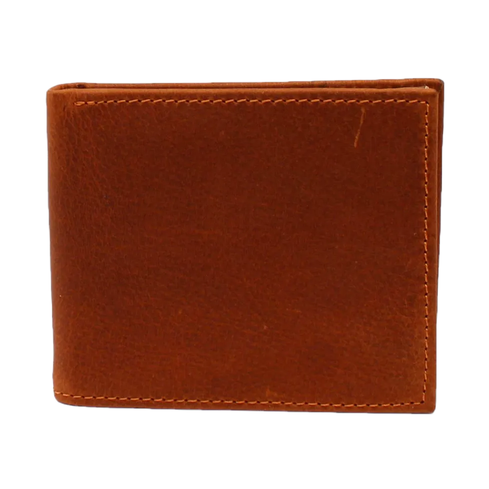 3D Mens Classic Brown Leather Bi-Fold Wallet DWCW146