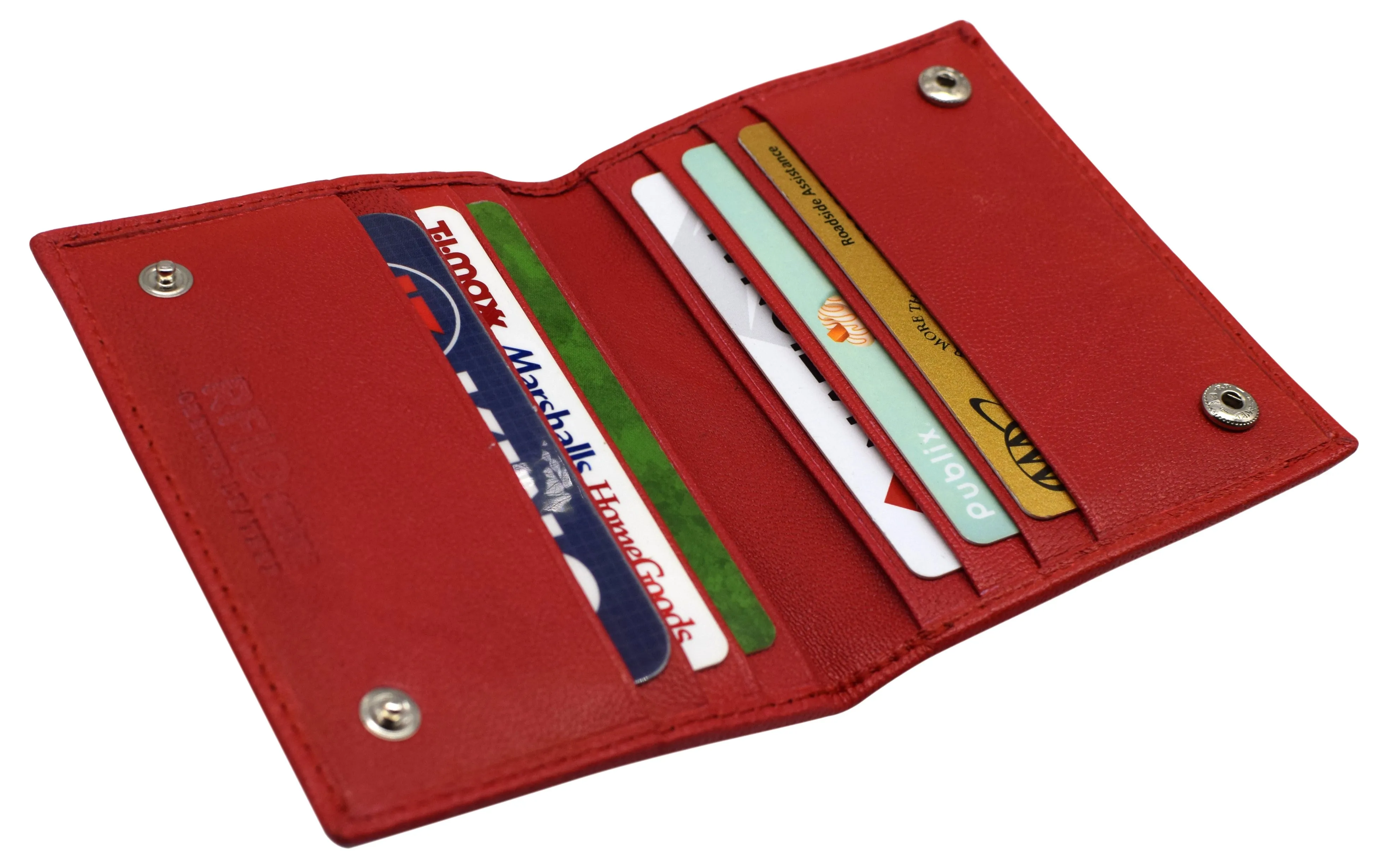 80 BK Bifold Credit Card Holder with Snap Button Closure