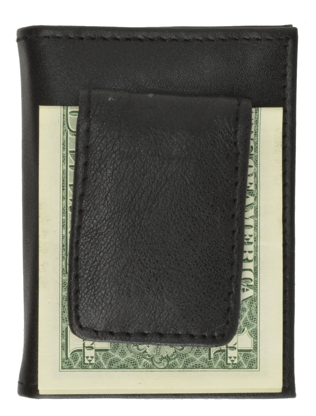 80 BK Bifold Credit Card Holder with Snap Button Closure