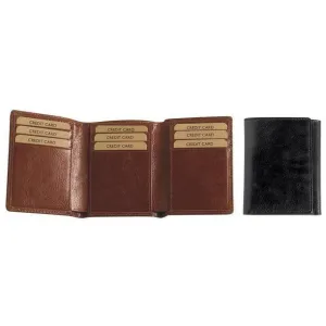 Adpel Italian Leather Tri-Fold Card Holder