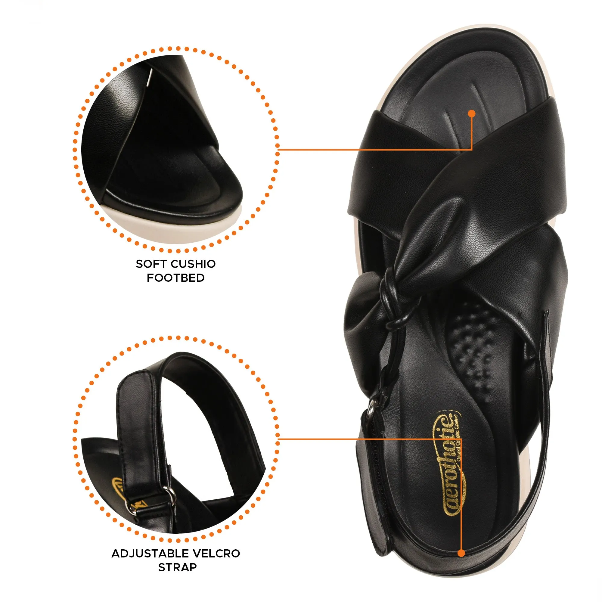 Aerothotic Sculpted Strap Sandal for Women - P5001