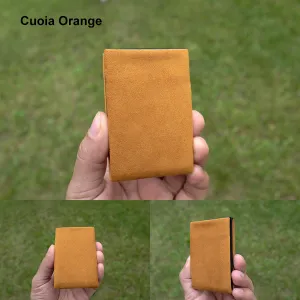 Alcantara Minimalist Wallet: Premium Quality, Unbeatable Value - RFID Wallet - Mens Wallet - Orange