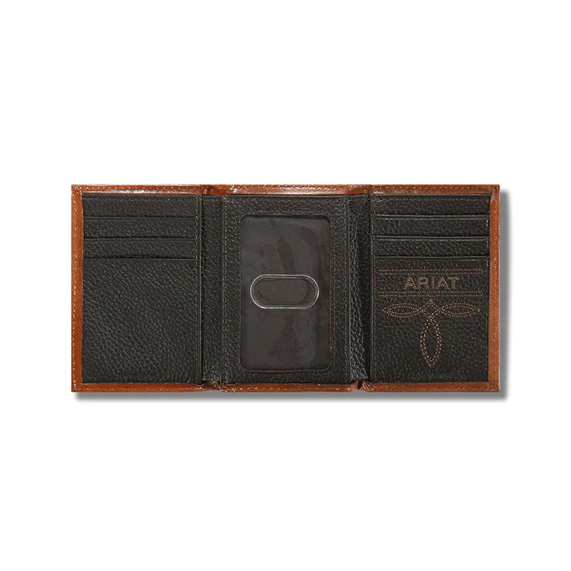 Ariat Basket Weave Trifold Wallet