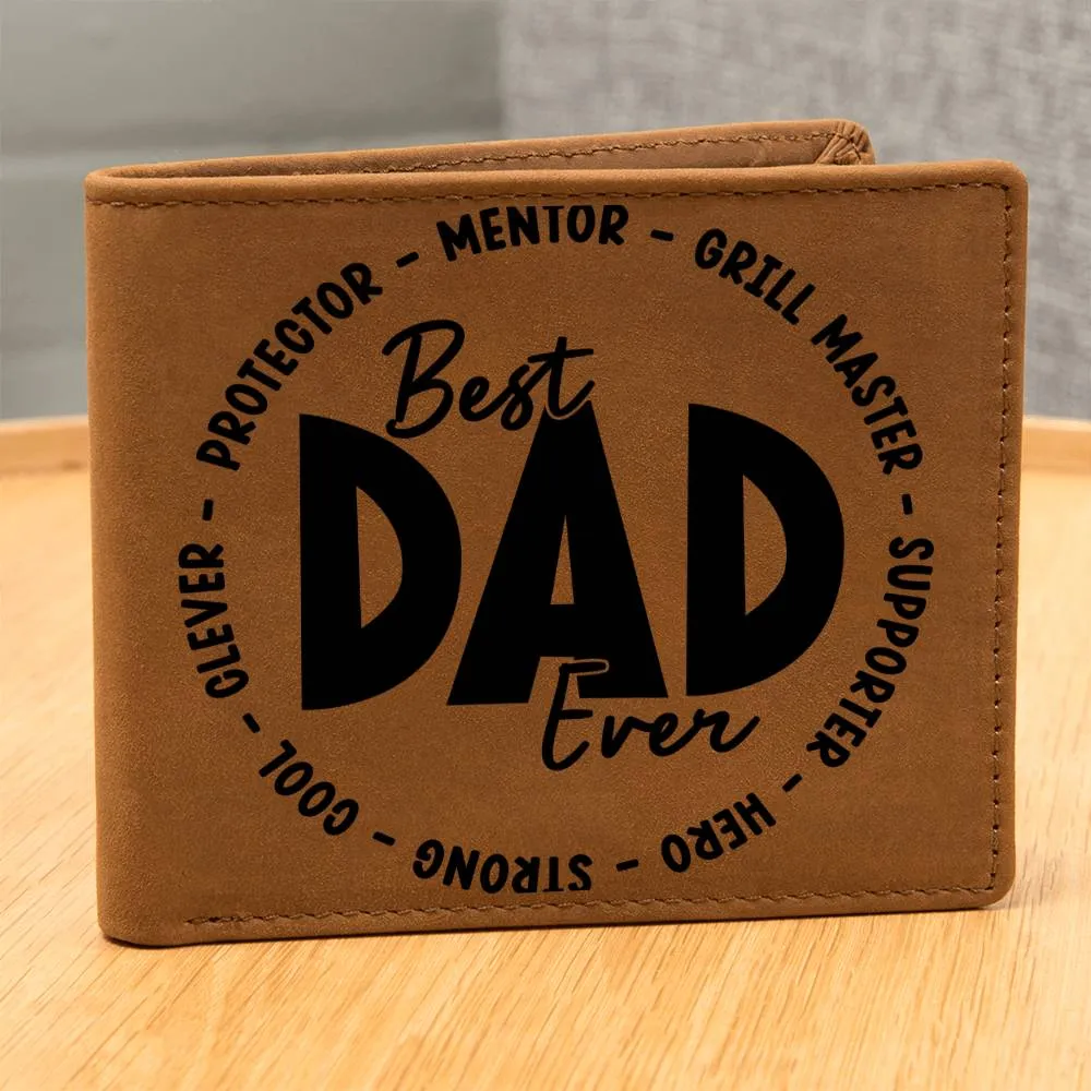 Best Dad Ever - Graphic Leather Wallet