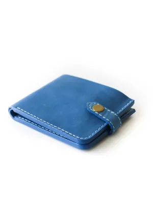 Bifold leather Wallet - Light Blue