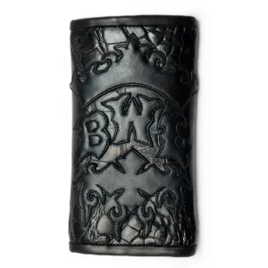 BWL Crown on Black Gator Wallet