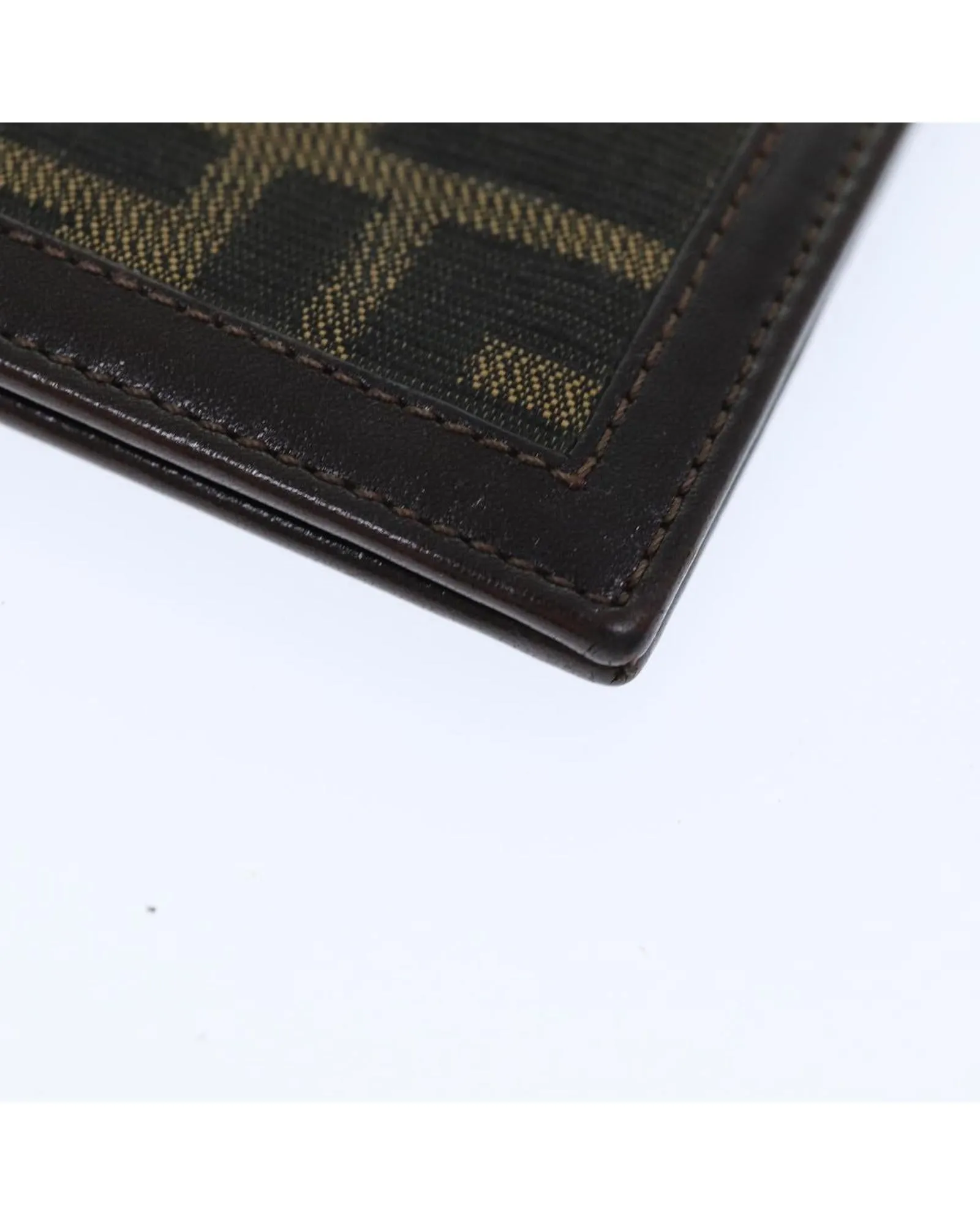 Canvas Brown and Black Wallet with Fendi Zucca Design