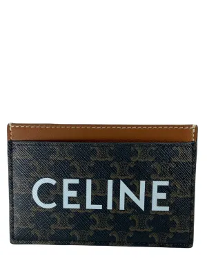 Celine Triomphe Canvas Logo Card Holder