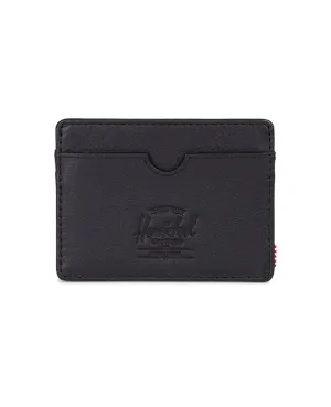 Charlie Wallet Black Pebbled Leather