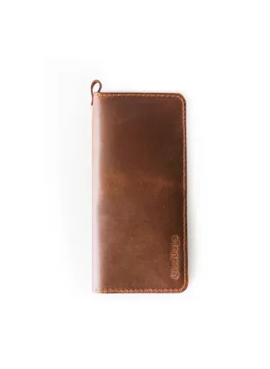 Coffee Brown Bifold Leather Wallet - N01