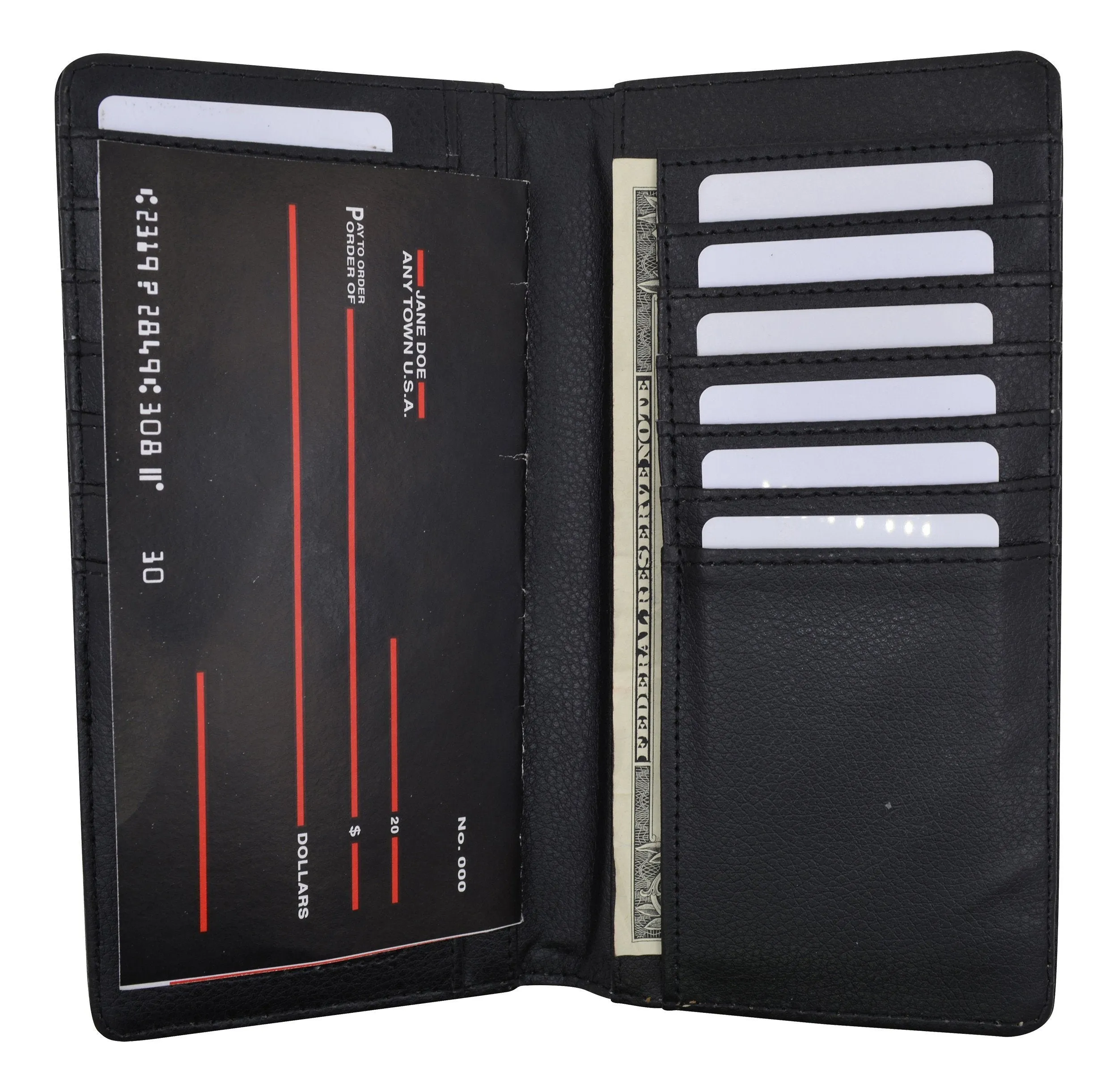 Cross Embroidery Checkbook/Credit Card Wallet