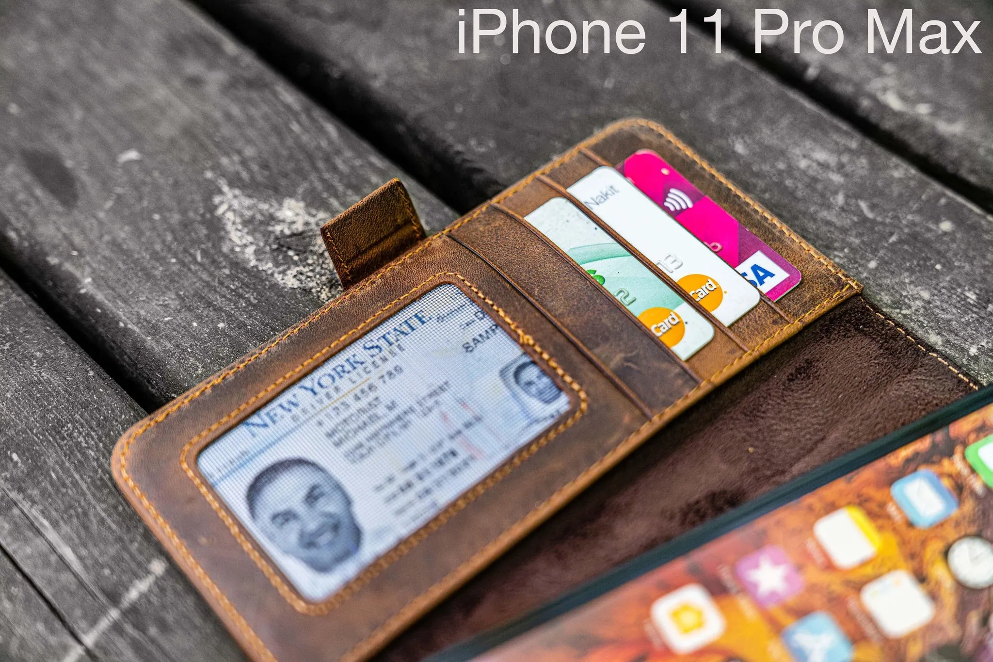 Detachable iPhone 11 Pro Max Leather Wallet Case