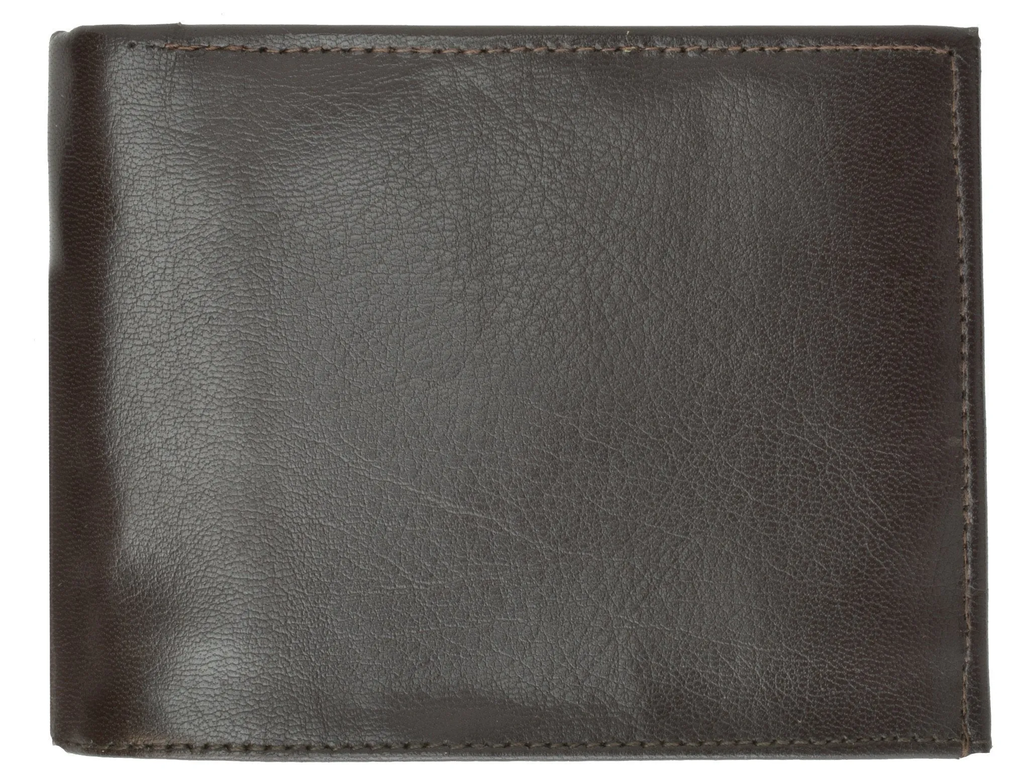 Leather Bi-Fold Wallet -Brown