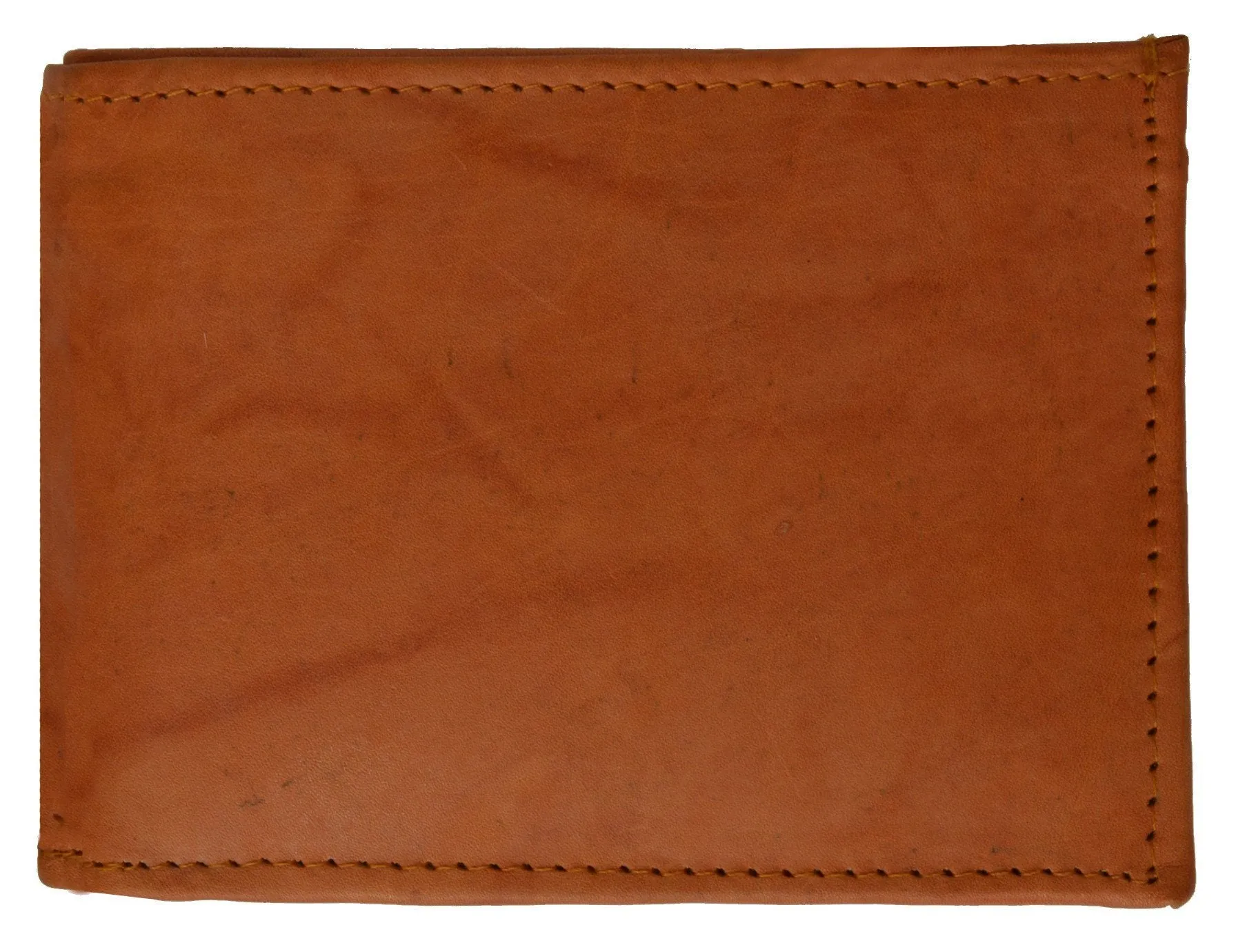 Leather Bi-Fold Wallet -Brown