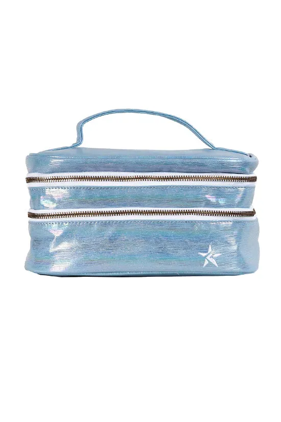 Luster in Cloud Rebel Glam & Go Travel Case with White Zipper