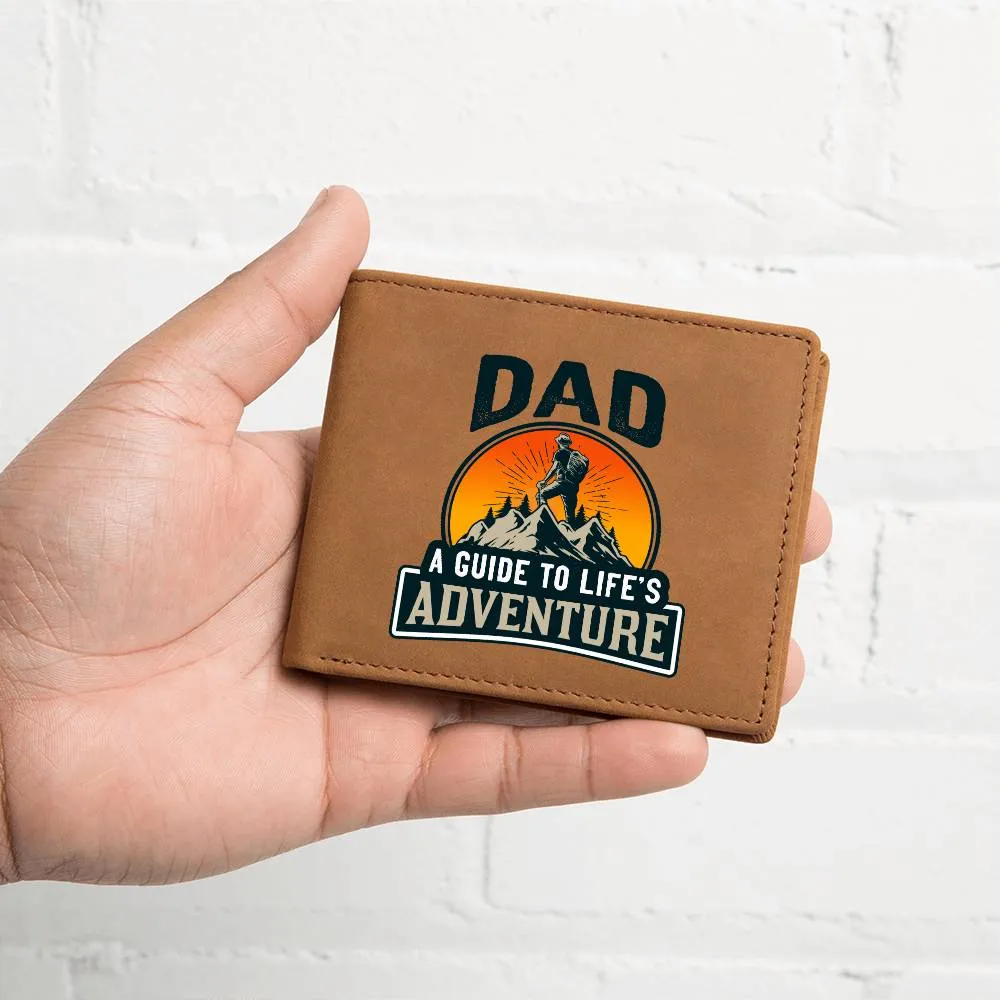 Men's Leather Wallet Dad Adventure