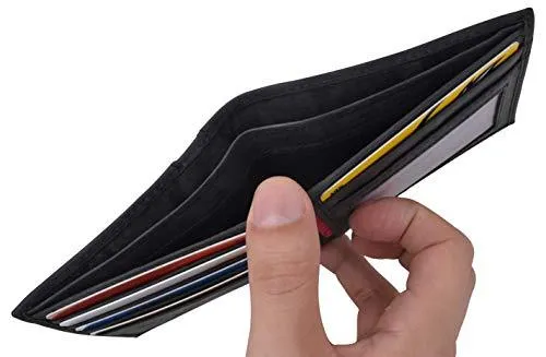 Mens Slim Bifold Wallet RFID Blocking Front Pocket Wallets for Men USA Stars & Stripes Minimalist RFID61T60HU