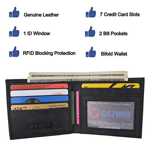 Mens Slim Bifold Wallet RFID Blocking Front Pocket Wallets for Men USA Stars & Stripes Minimalist RFID61T60HU