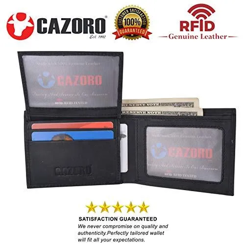 Mens Wallet RFID Genuine Leather Bifold Wallets For Men USA Stars & Stripes Design RFID61T53HU