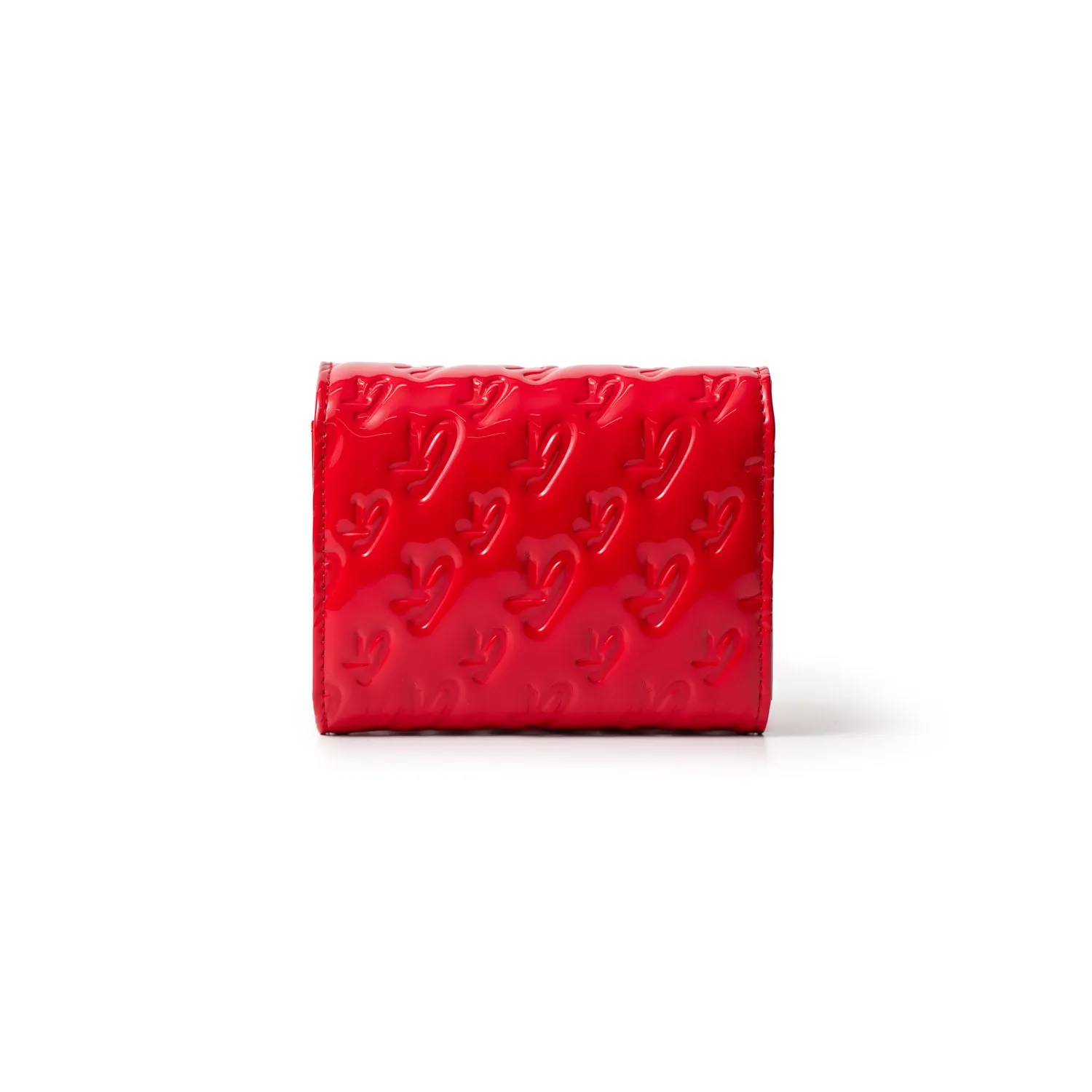 MONOGRAM MIRROR RED COMPACT WALLET