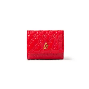 MONOGRAM MIRROR RED COMPACT WALLET