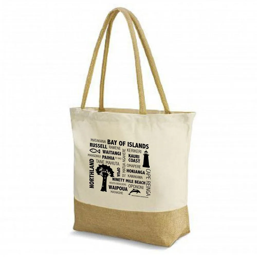 Northland canvas and jute shopping bag