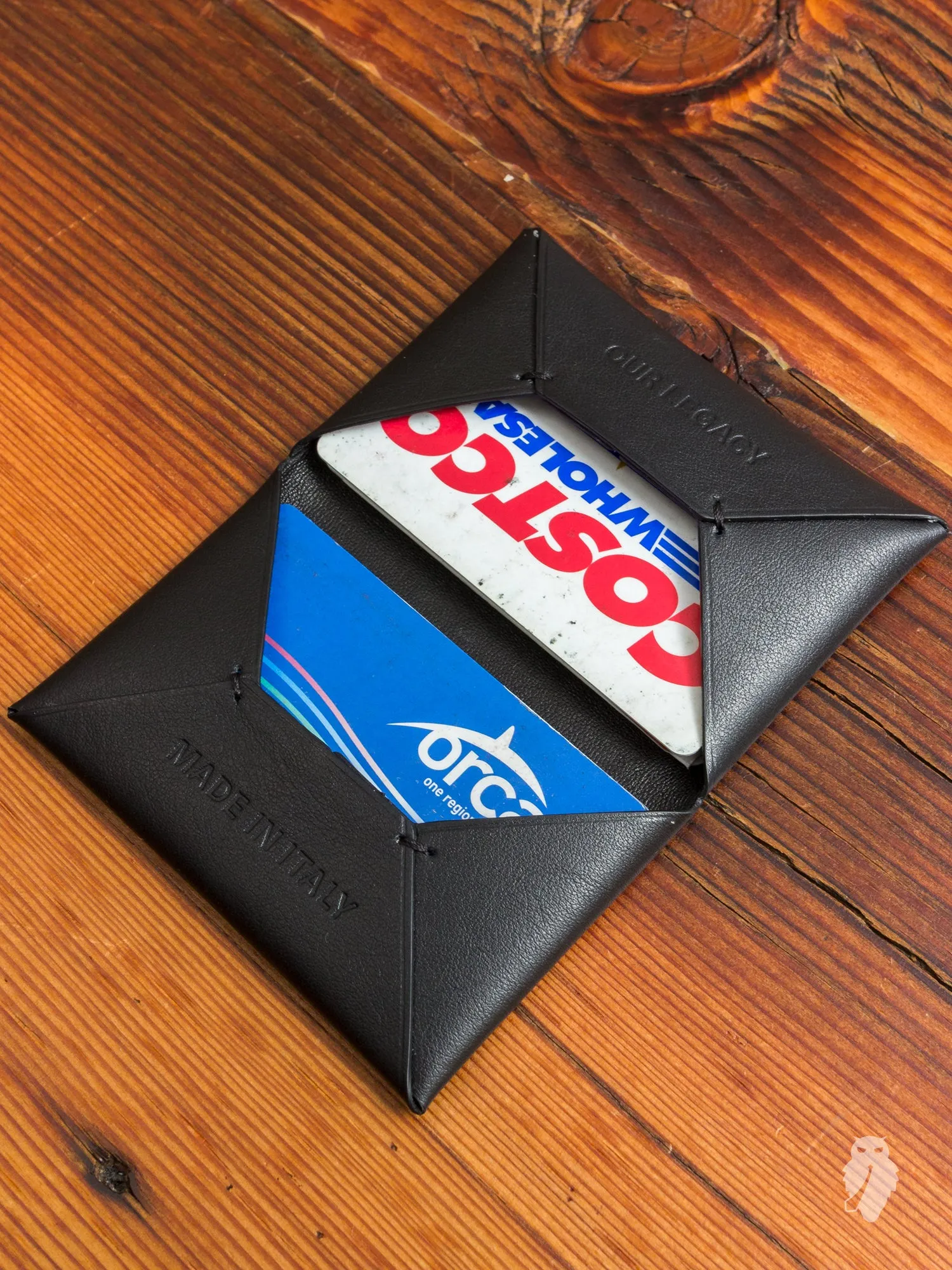 "Chorus" Leather Cardholder in Black