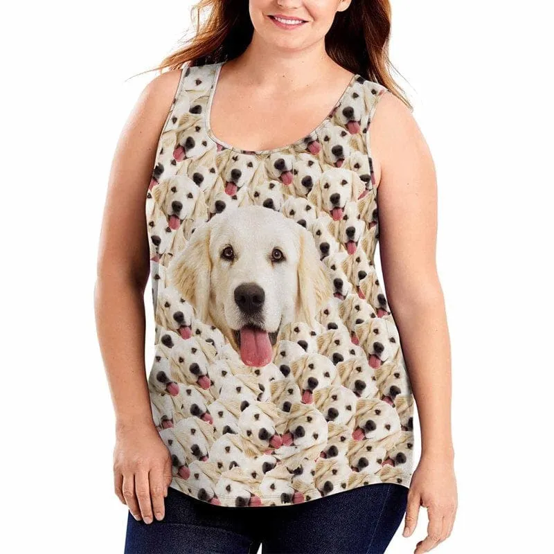 Tank Tops with Pet Photo Custom Smash Women's All Over Print Tank Tops