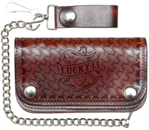 The OLD TIME Embossed Wallet - Antiqued