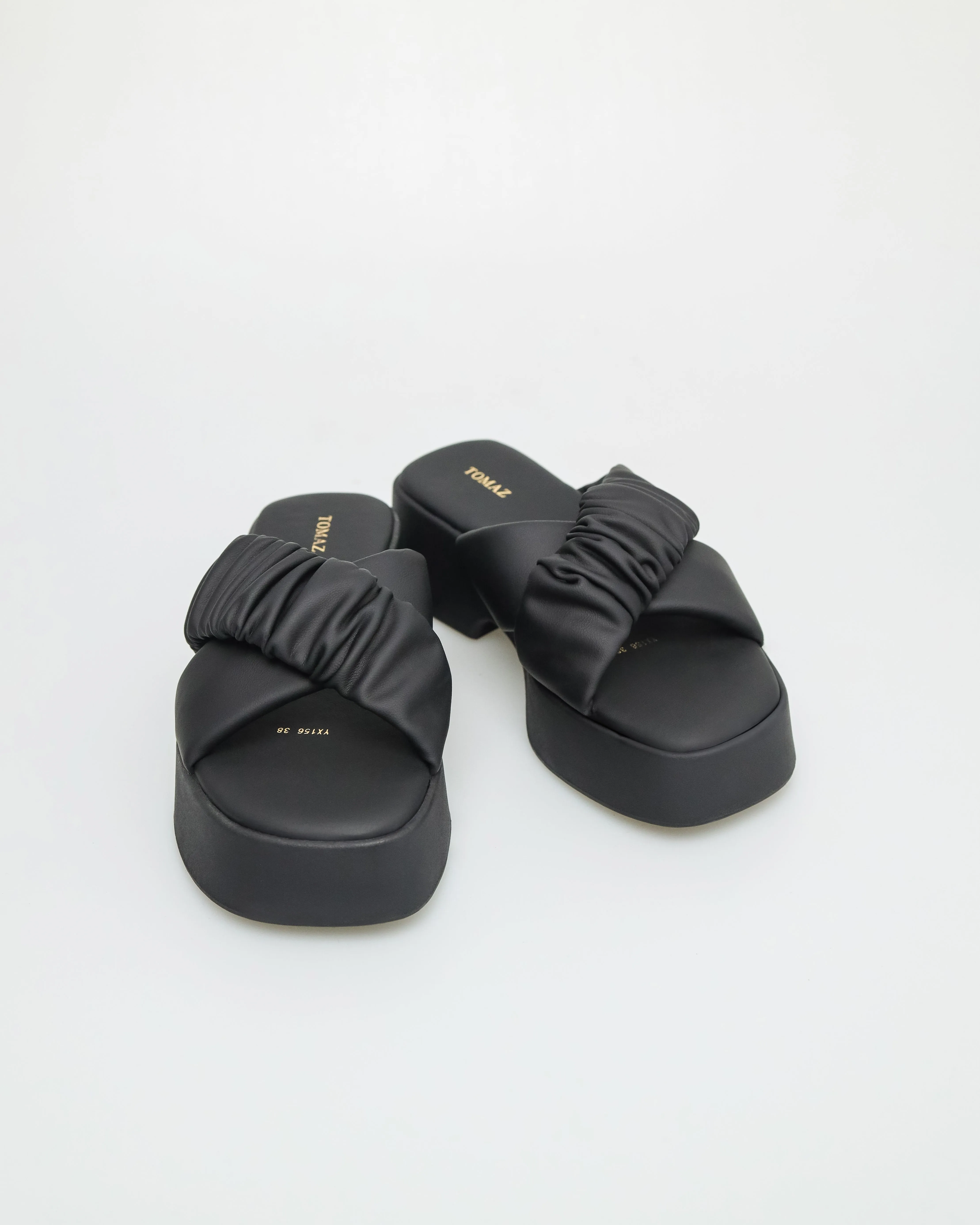 Tomaz YX156 Ladies Crossover Scrunchie Sandals