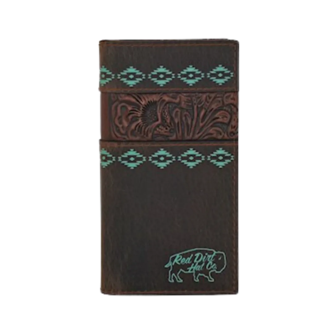 Trenditions Red Dirt Men's Tooled Turquoise Wallet