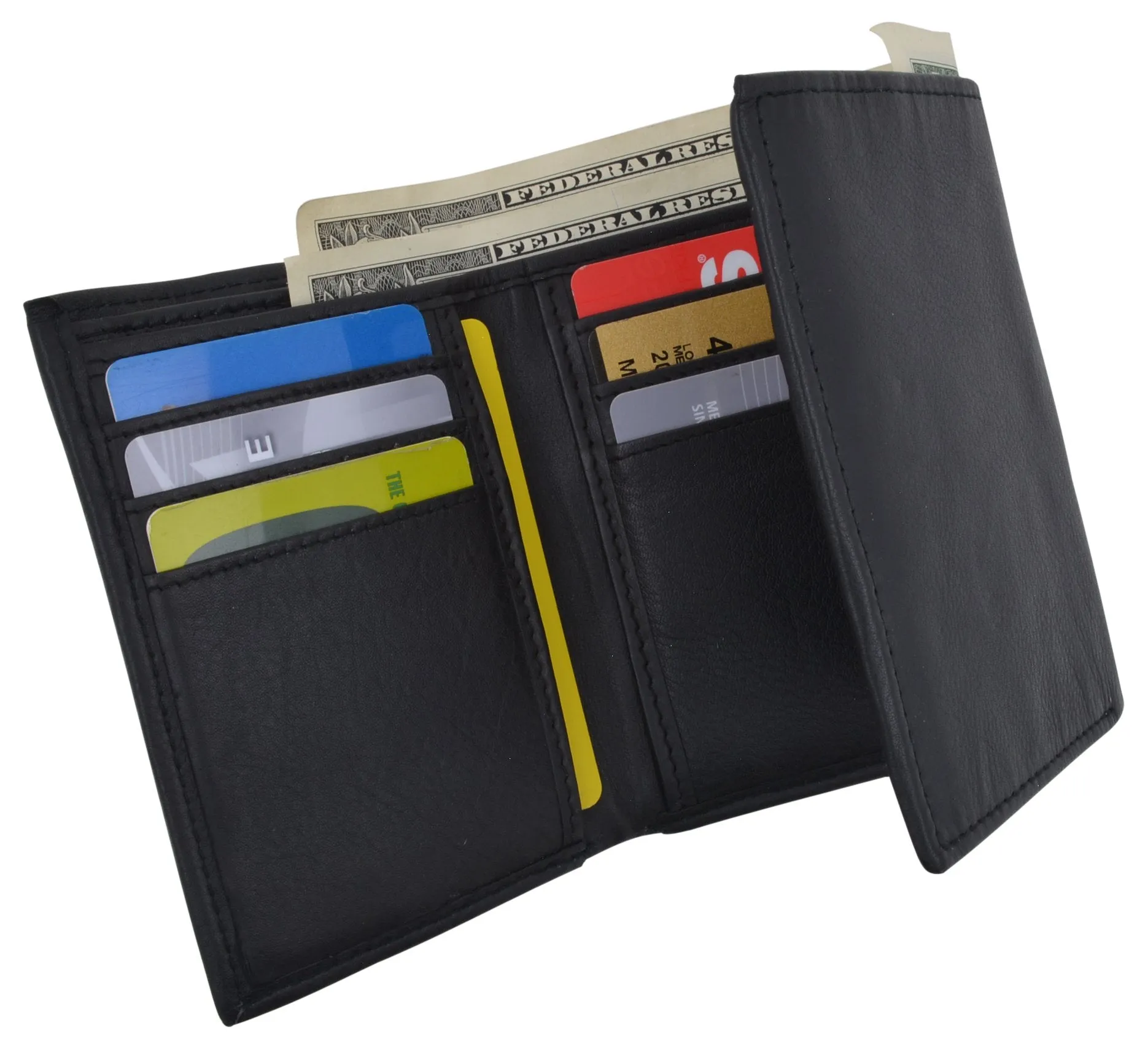 Trifold Men's RFID Blocking Premium Leather Classic Credit Card Holder Wallet RFIDCN55