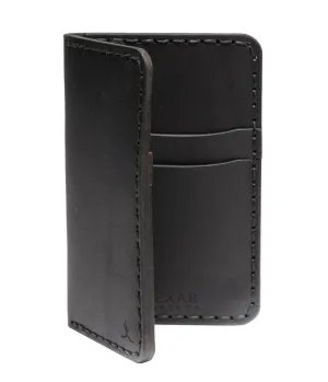 Vertical Card Wallet- Black