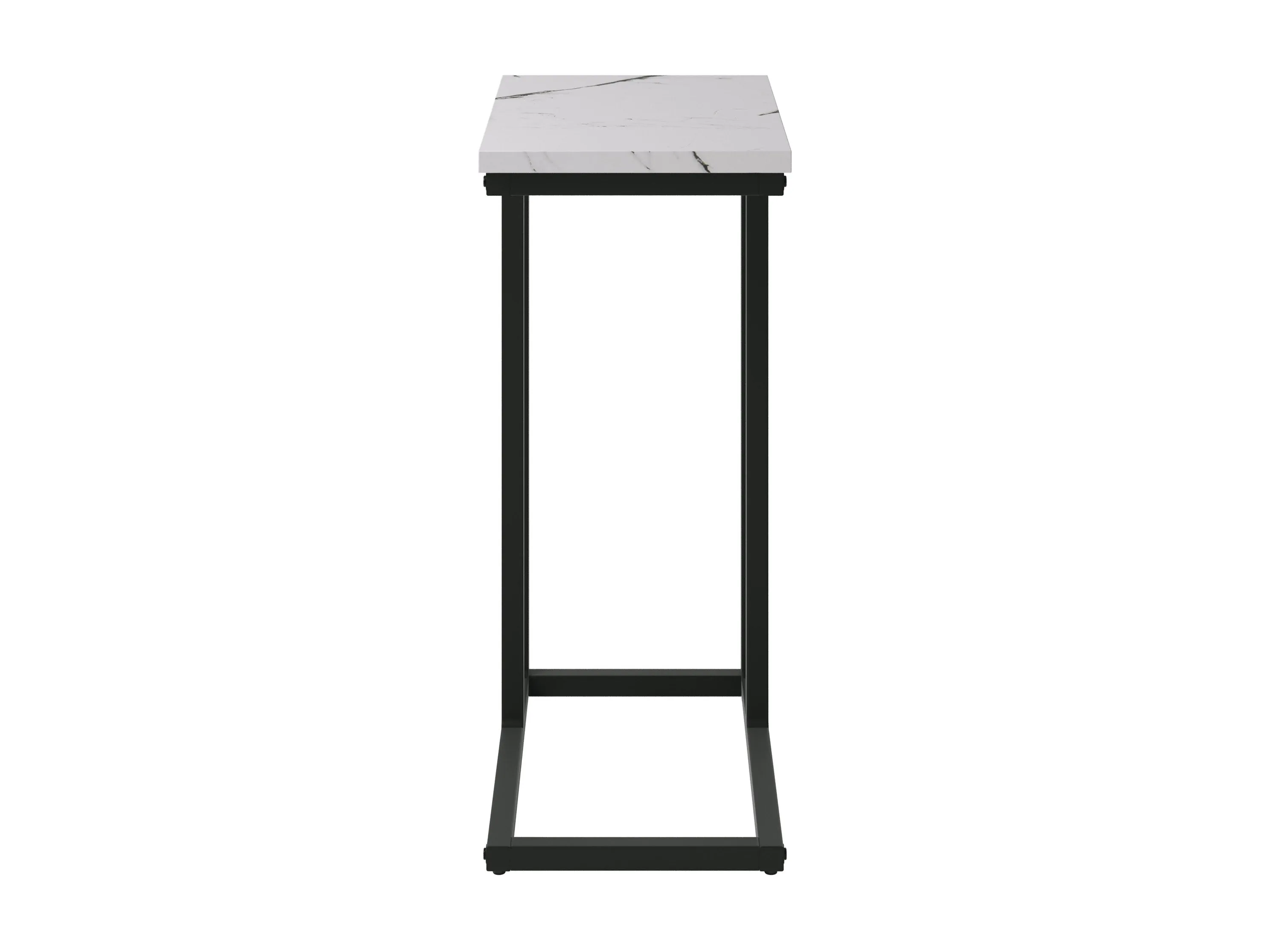 White Marble Narrow Side Table