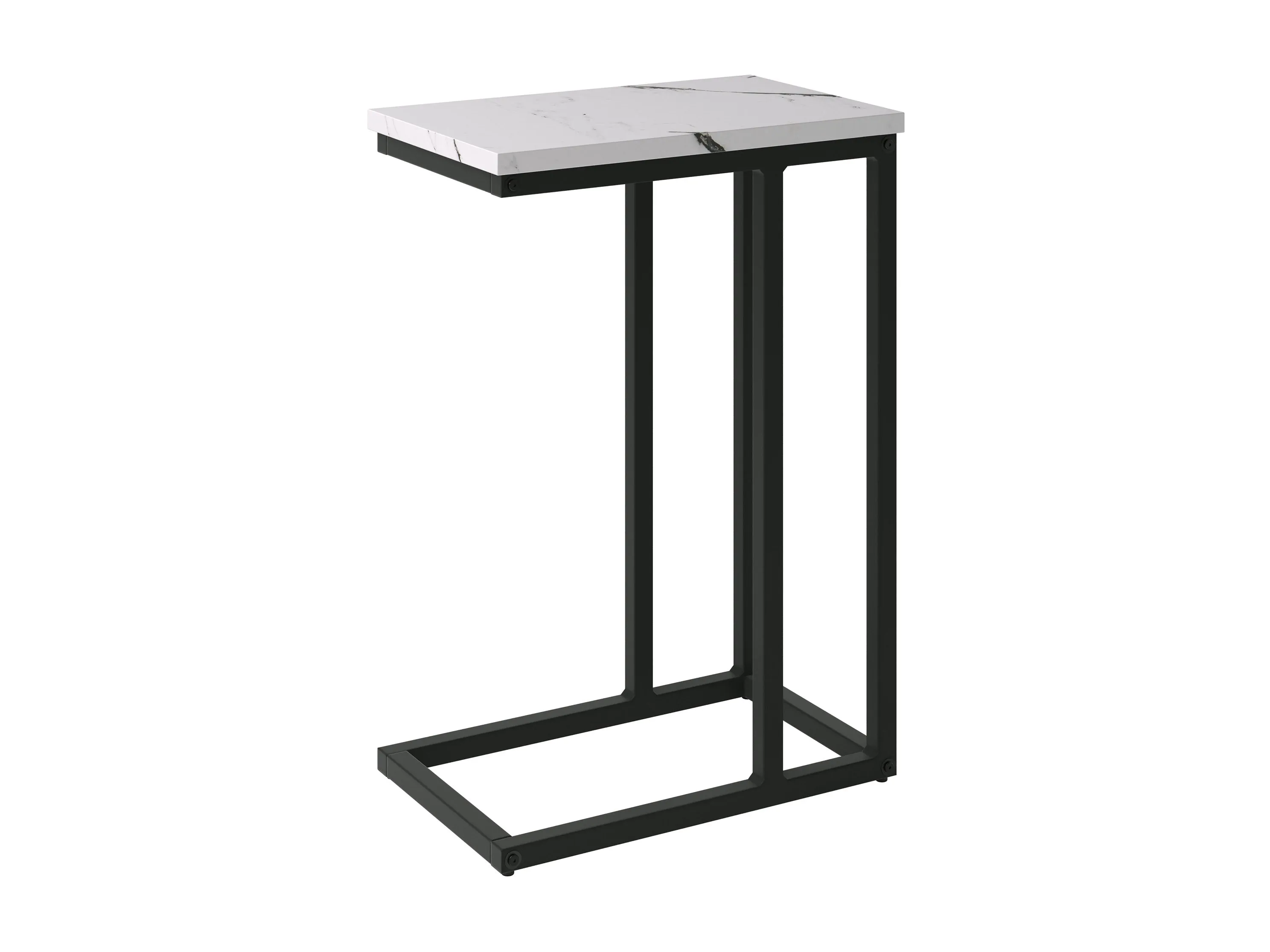 White Marble Narrow Side Table