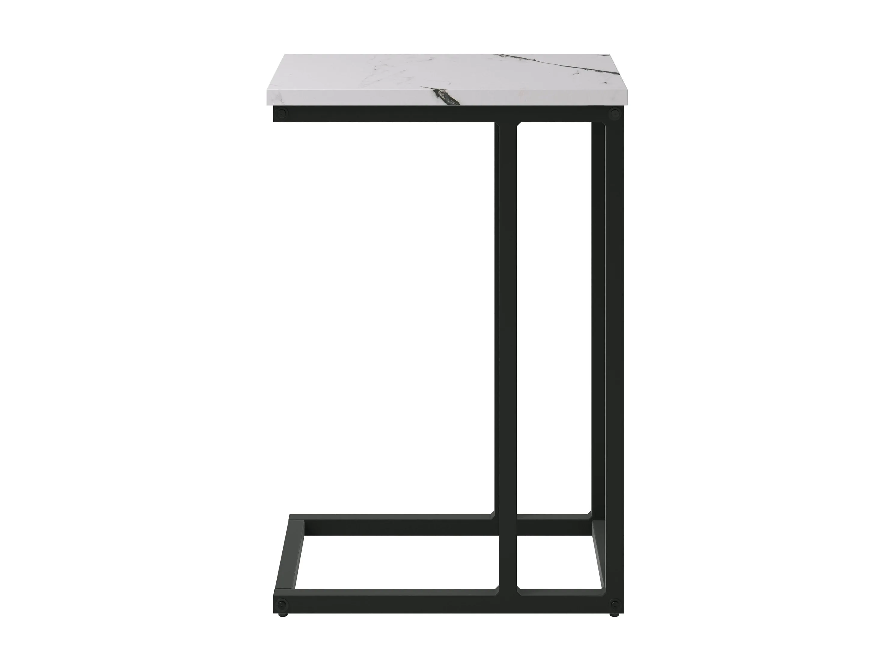 White Marble Narrow Side Table